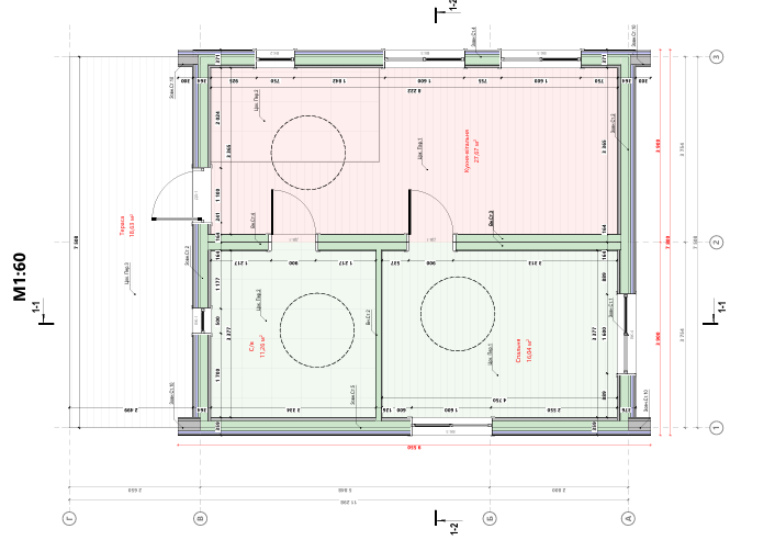 Будинок з терасою 84,83 м²